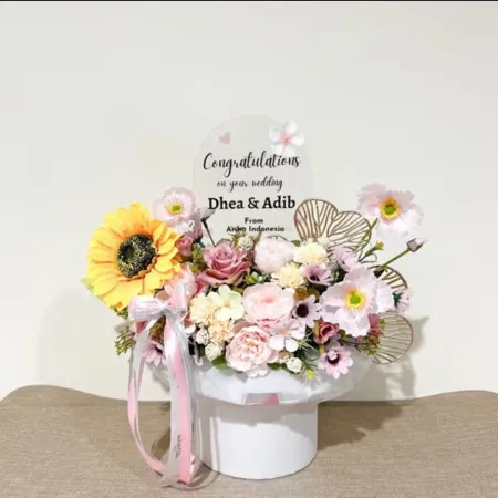 Bloom Box Akrilik Ucapan Wedding Madiun Kota